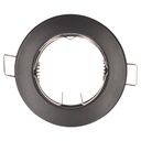 Aro fijo Fana redondo empotrable Ø77mm Negro mate