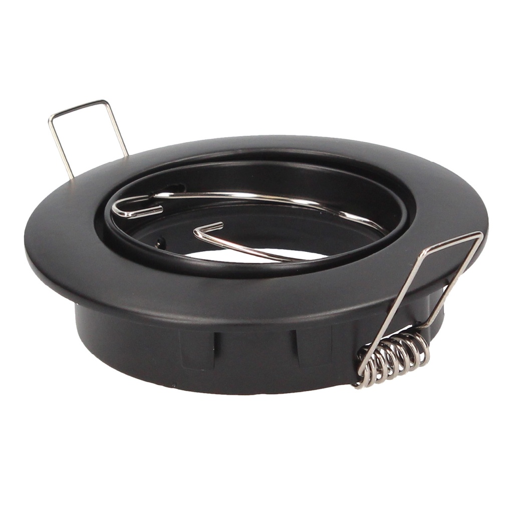 Aro basculante Mebrat redondo empotrable Ø84mm Negro mate