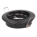 Aro basculante Mebrat redondo empotrable Ø84mm Negro mate