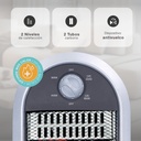 Estufa eléctrica giratoria tubos de carbono Mukah Máx. 900W