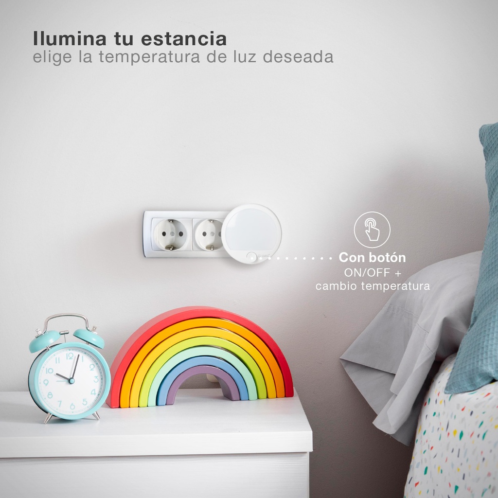 Luz de noche LED con interruptor Cumali 1W 3000 - 4000 - 6500K 