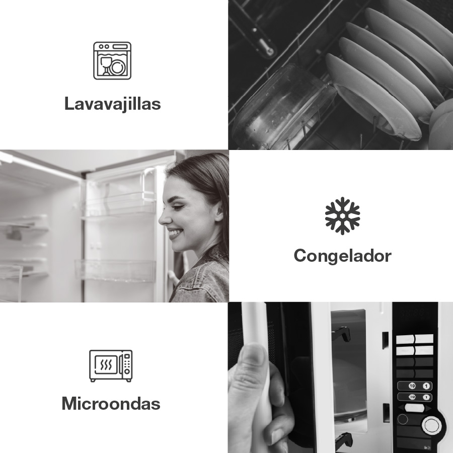 Pack de 3 táperes herméticos de plástico 0.24L - 0.5L - 1L