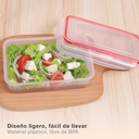 Táper hermético de plástico 0.8L