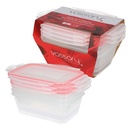 Pack de 3 táperes herméticos de plástico 1L