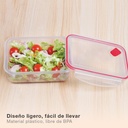 Táper hermético de plástico con válvula 0.8L