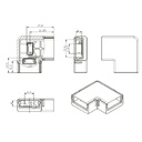 Pack 5 conectores planos forma L para unir tiras LED 12mm 