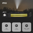 Linterna de cabeza LED COB con sensor 6W