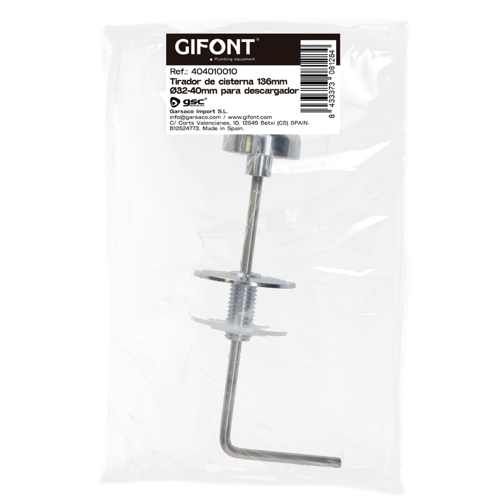 Tirador de cisterna para descargador ref. 404010004
