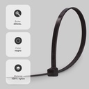 Bolsa 25u bridas 100% nylon 200x3.6mm Negro