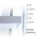 Panel superficie LED rectangular Kisongo 120x30cm 40W 6000K Níquel