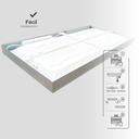 Panel superficie LED rectangular Kisongo 120x30cm 40W 6000K Níquel