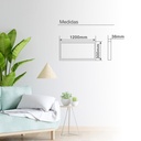 Panel superficie LED rectangular Kisongo 120x30cm 40W 6000K Níquel