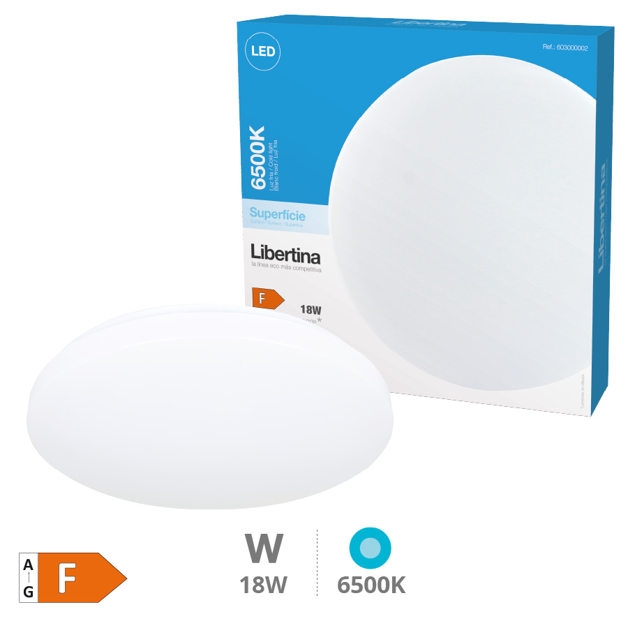 Plafón techo LED 18W 6500K Blanco - Libertina