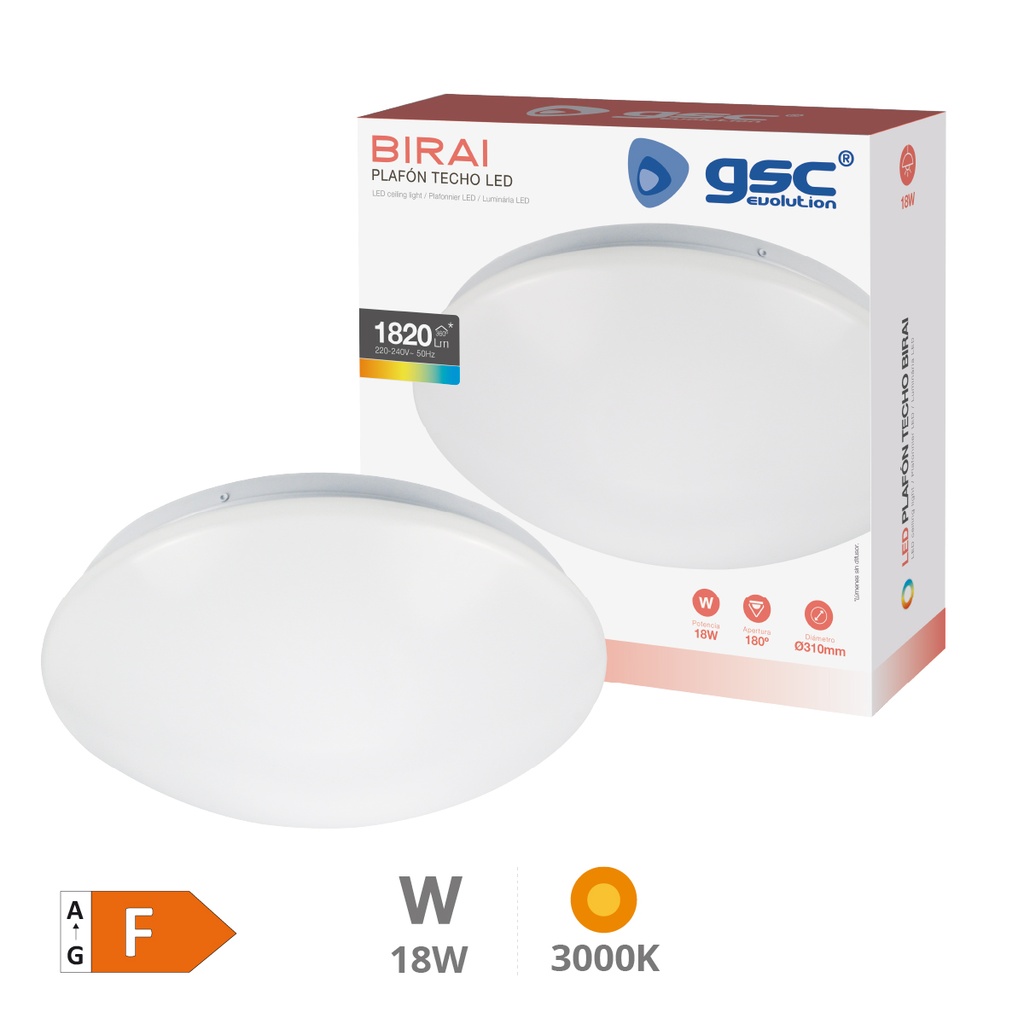 Plafón techo LED Birai 18W 3000K
