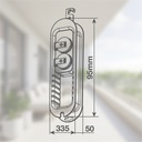 Base múltiple con tapas 2T (3x1.5mm) 3,2M