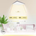 Panel superficie LED rectangular Kisongo 120x60cm 60W 4200K Níquel