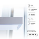 Panel superficie LED rectangular Kisongo 120x60cm 60W 6000K Níquel