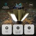 Linterna solar LED camping recargable USB 500lm