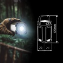 Linterna solar LED camping recargable USB 500lm