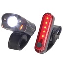 Set luces bicicleta LED recargable USB impermeable delantera y trasera
