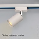 Foco carril monofásico GU10 Blanco