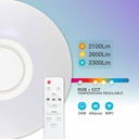 Plafón techo Paris con altavoz 24W RGB 3000-6500K regulable