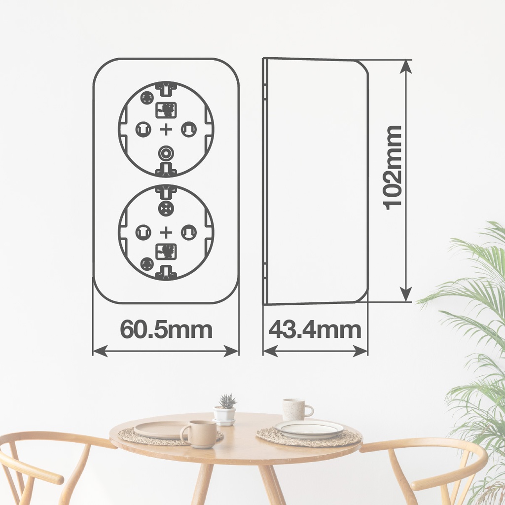 Base enchufe sucko superficie Delta