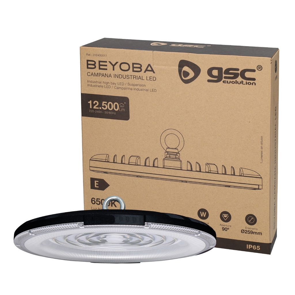 Campana industrial LED Beyoba 100W 90º 6500K