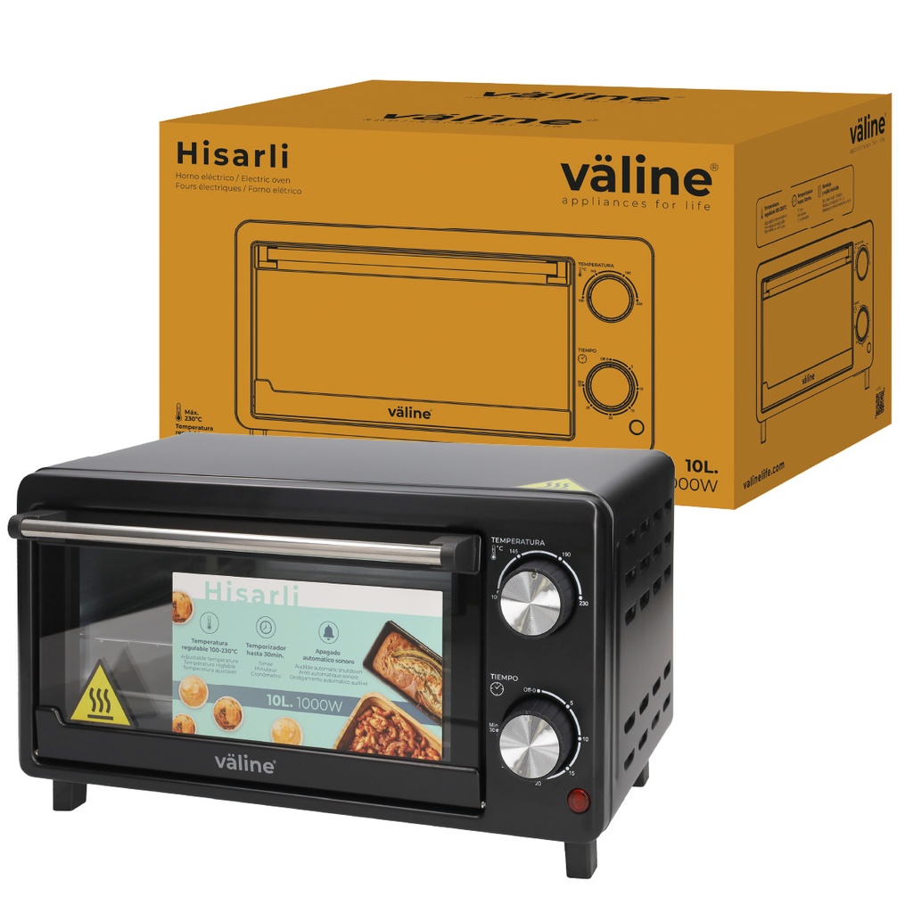 Horno eléctrico Hisarli 10L 1000W