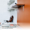 Palomilla metálica en escuadra 400x450mm blanca