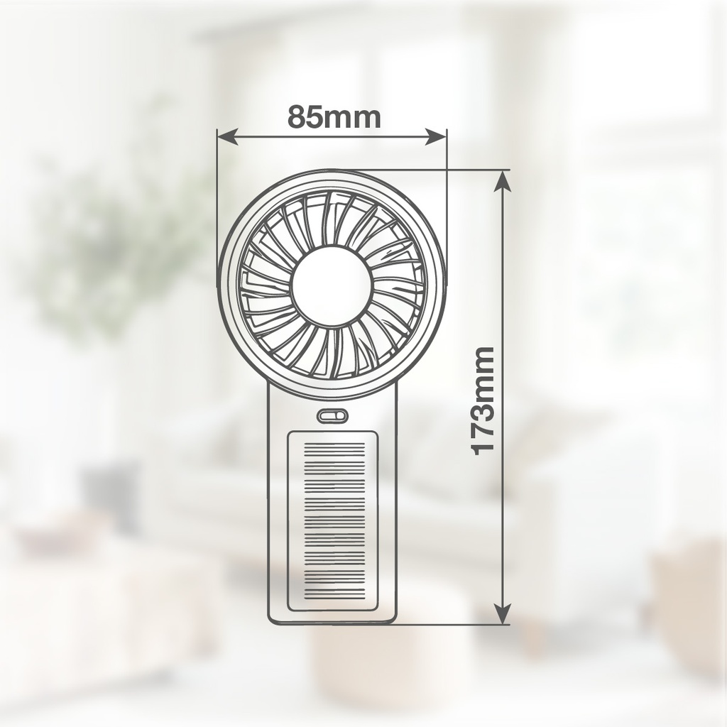 Mini ventilador solar Vainio Blanco