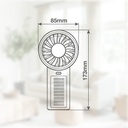 Mini ventilador solar Vainio Blanco