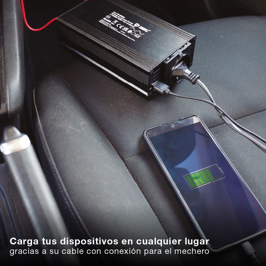 Convertidor / inversor de corriente 12V a 230V 600W