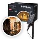 Cortina LED luminosa solar 2x1M Luz Cálida