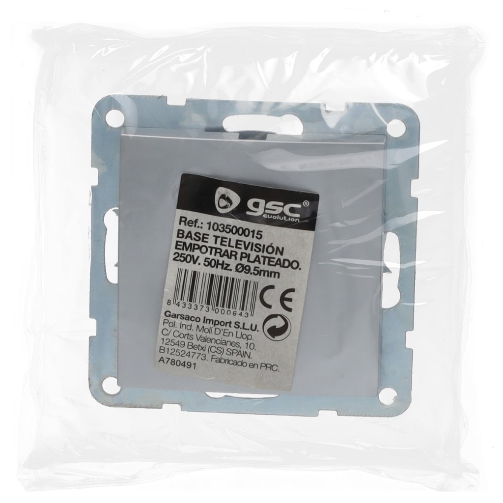 Base TV empotrable color Iota Plata