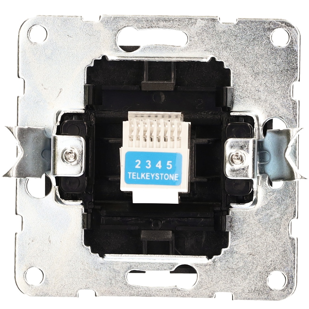 Base telefono empotrable Iota Plata