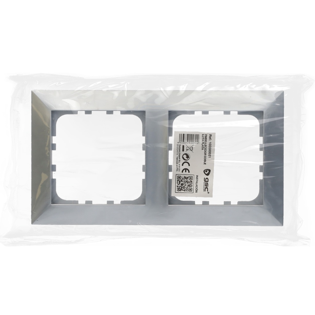 Embellecedor doble Iota Plata