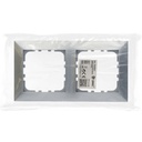 Embellecedor doble Iota Plata