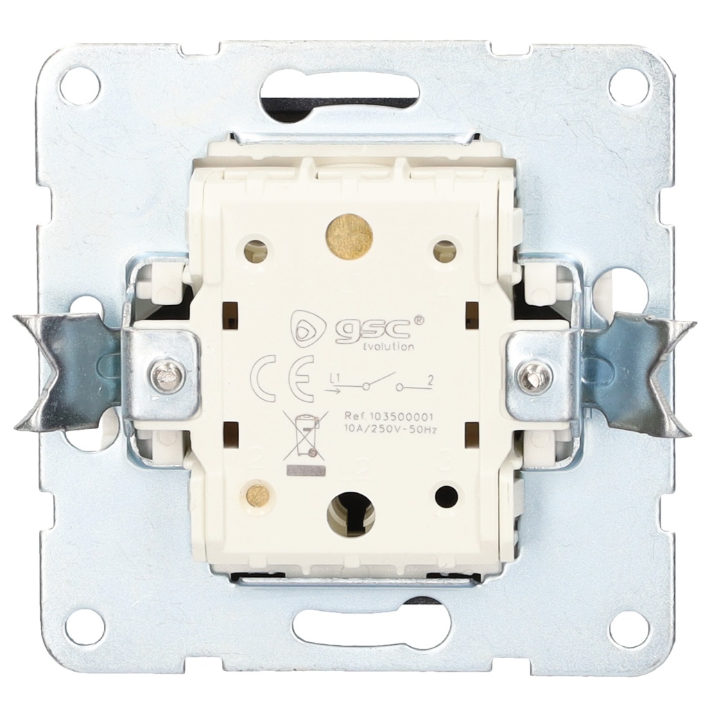 Interruptor de empotrar Iota Plata