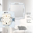 Interruptor de empotrar Iota Plata