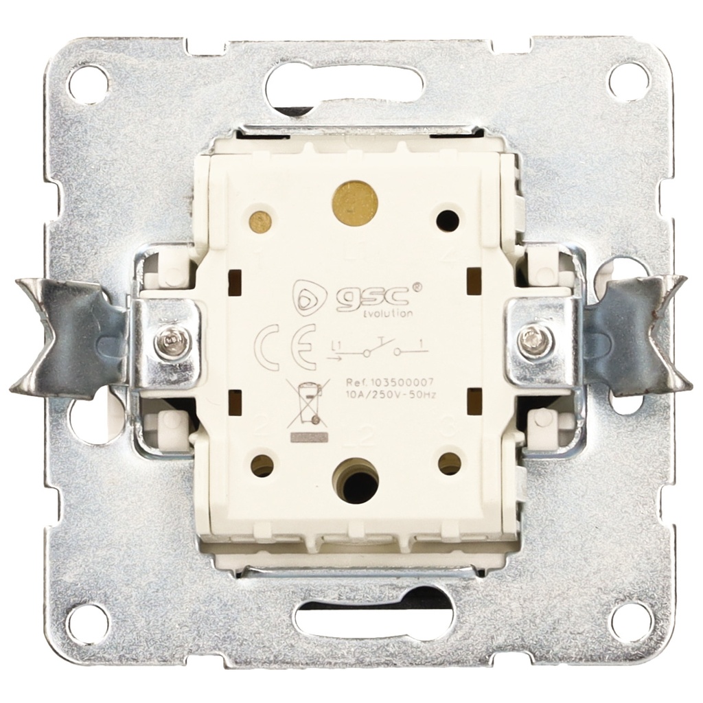 Pulsador campana empotrable Iota Plata