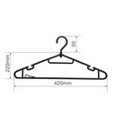 Set de 5 perchas plástico