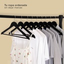 Set de 3 perchas madera Negro