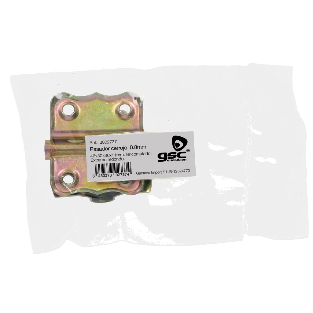 Pasador cerrojo 30mm bicromatado