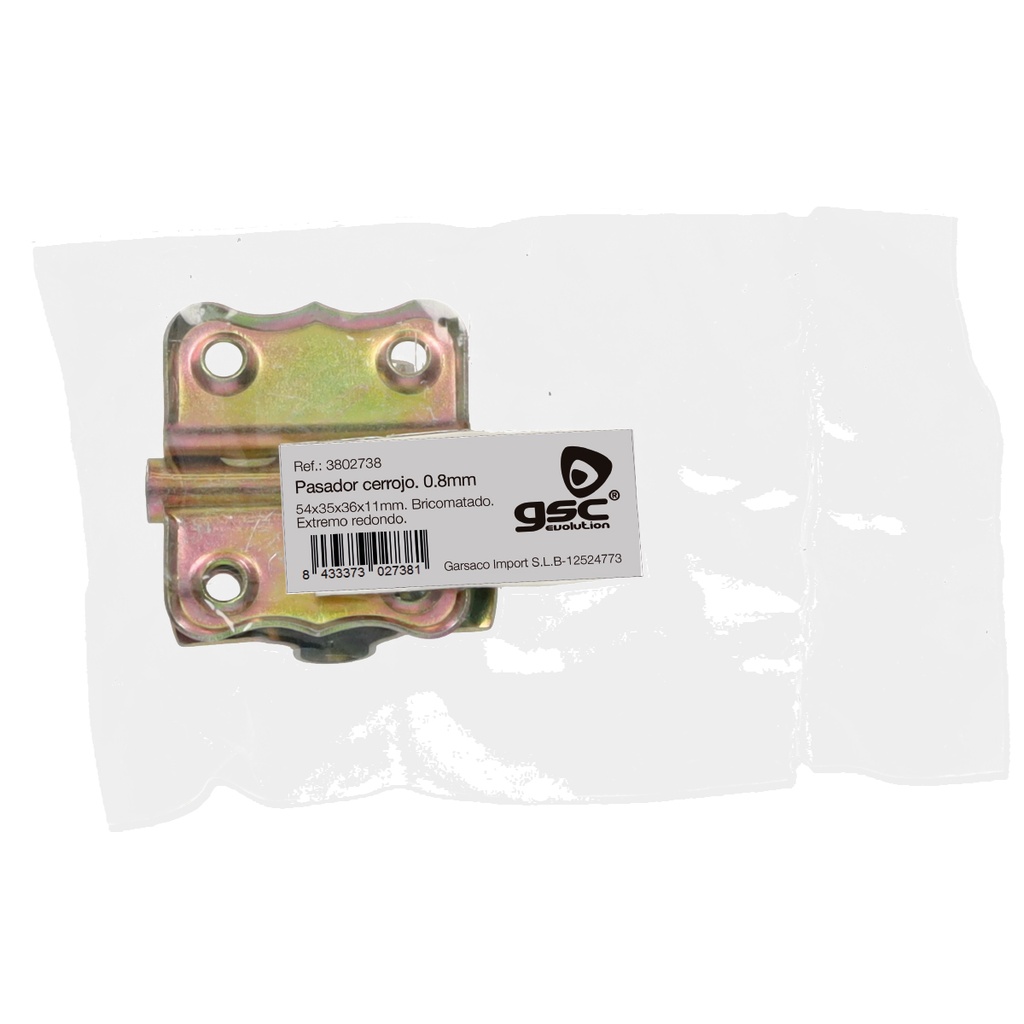 Pasador cerrojo 35mm bicromatado