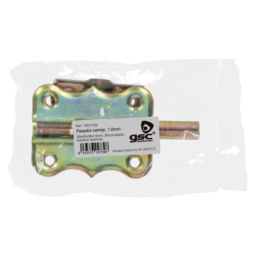 Pasador cerrojo 40mm bicromatado