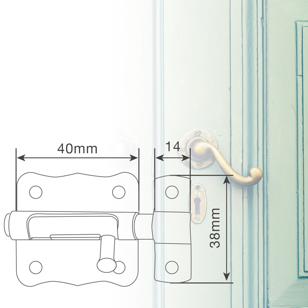 Pasador cerrojo 40mm bicromatado