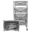 Carrito de cocina con ruedas 4 cestas