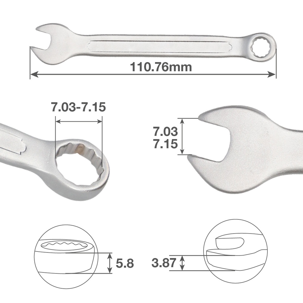 Llave combinada CR-V 7mm