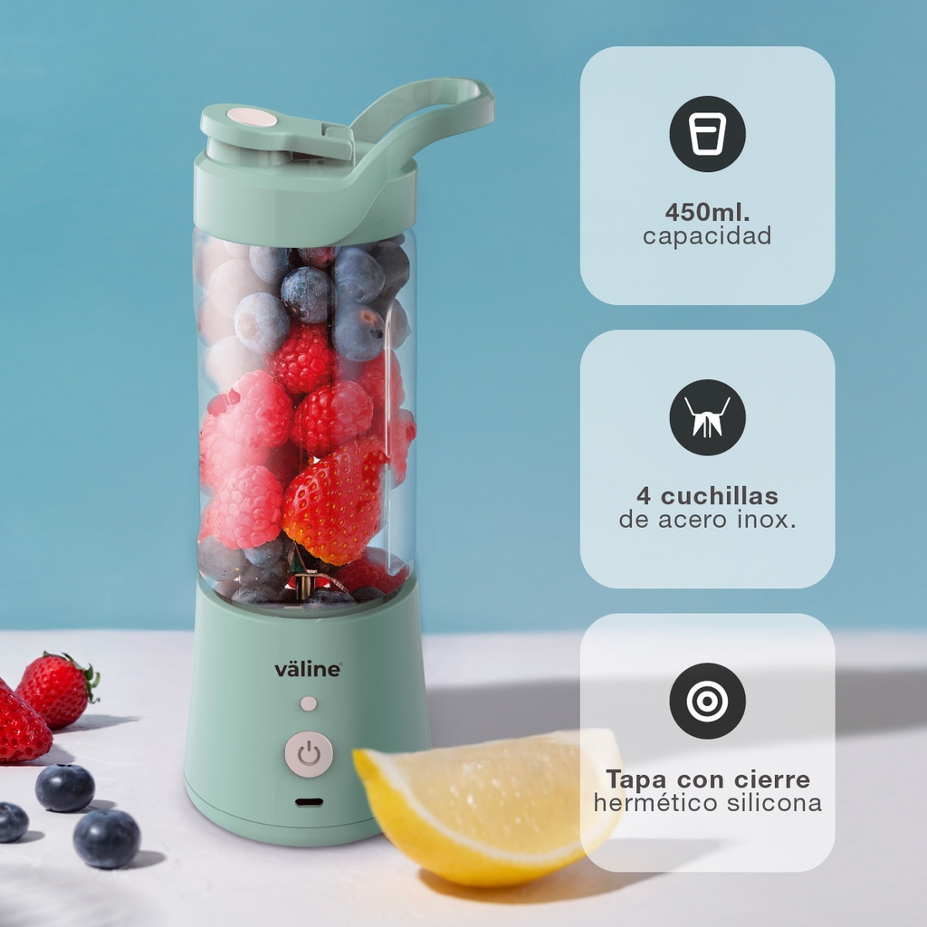 Mini batidora de vaso portátil Ibadan recargable USB 50W